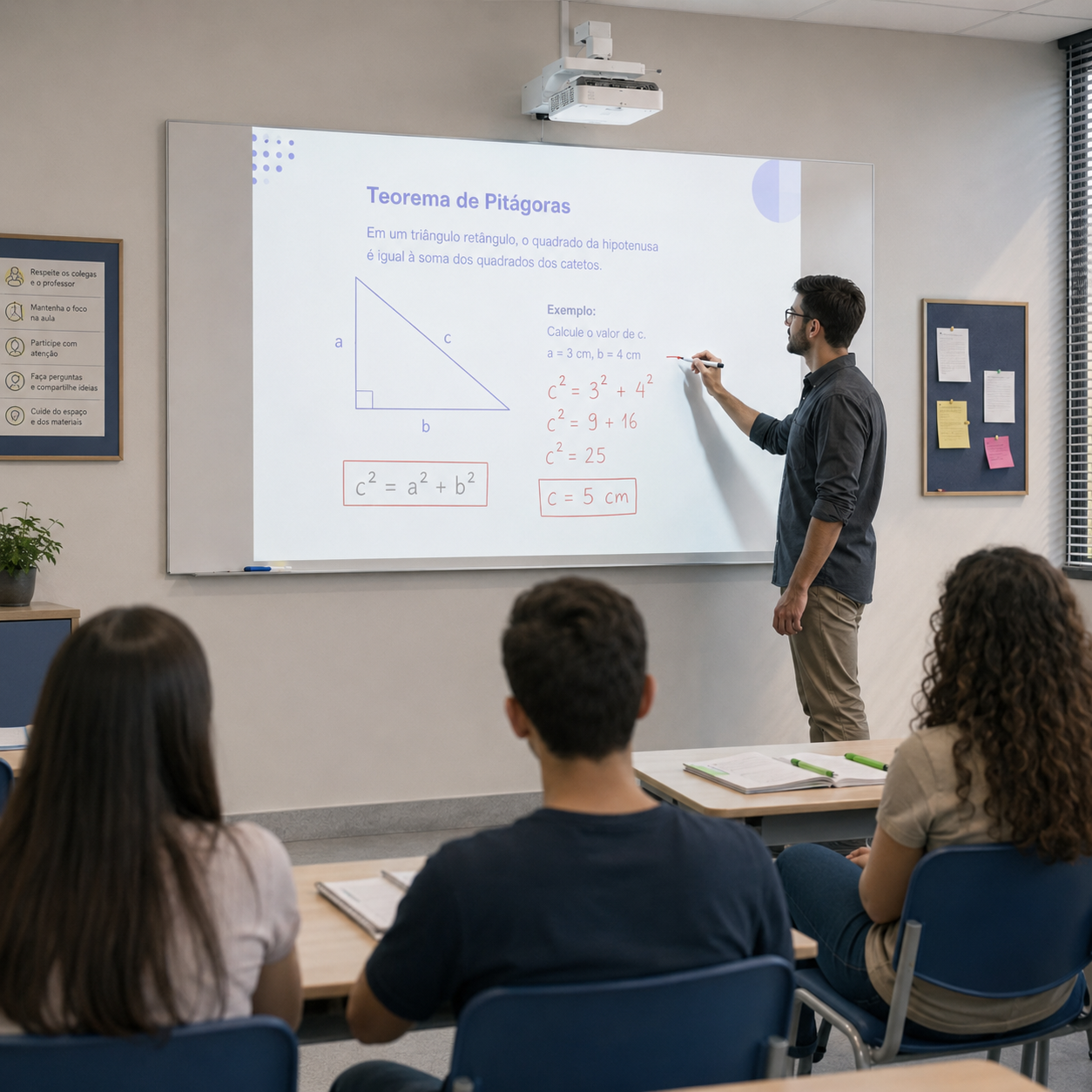 Quadro branco para Projeção e escrita - Lousa